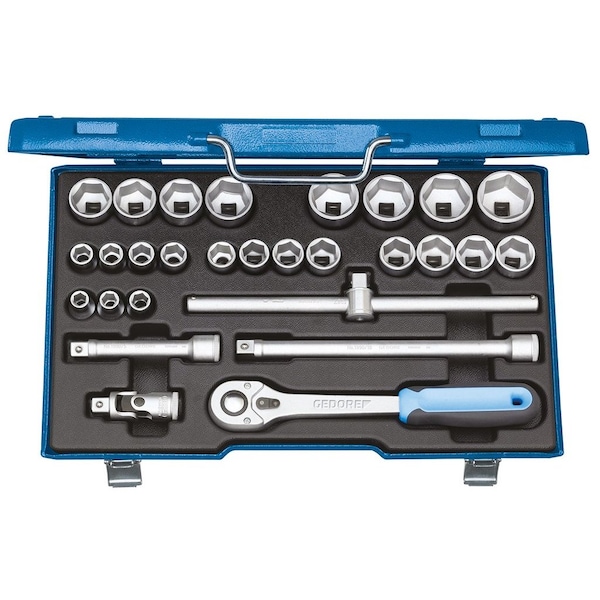 1/2" Drive, Socket Set Metric, 28 pcs